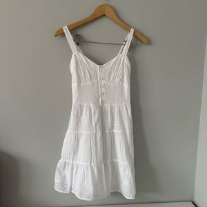 Hollister white eyelet smocked back sundress XS